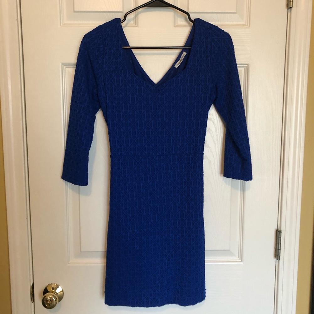 Royal Blue Knitted Cocktail Dress